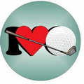 I Love Golf Photo Hand Mirror (2.5" Diameter)